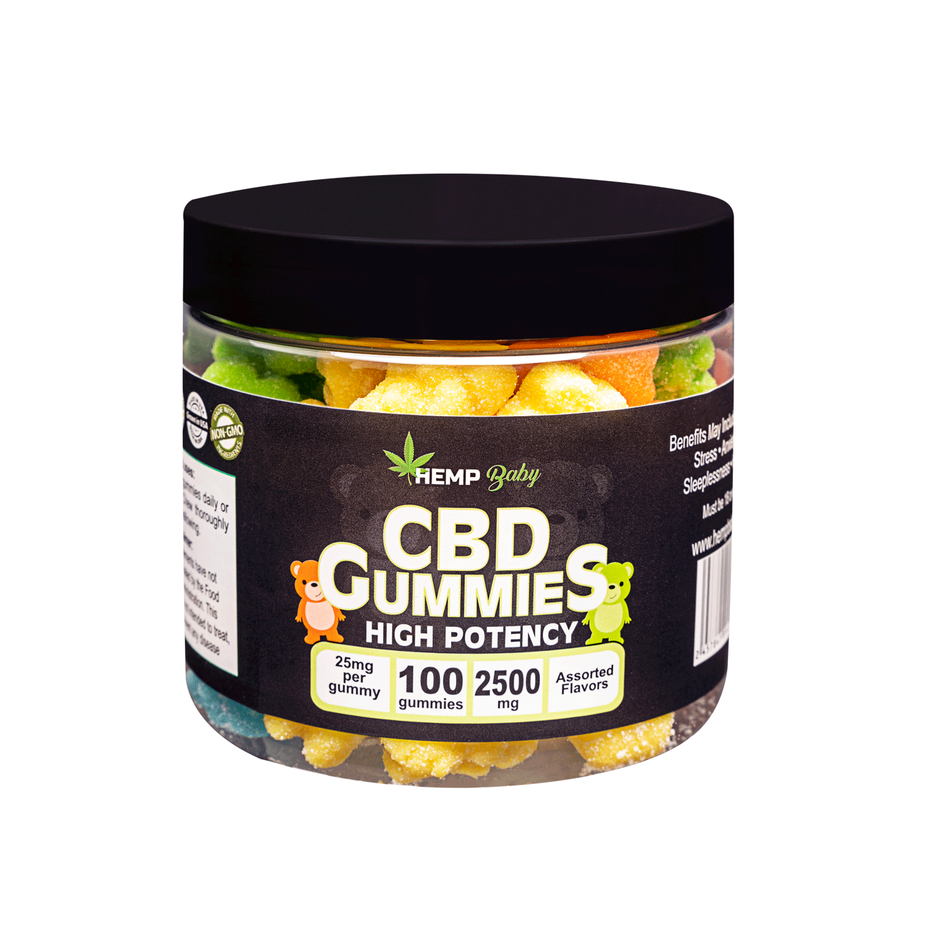 CBD High Potency Gummies 100ct - HempBaby