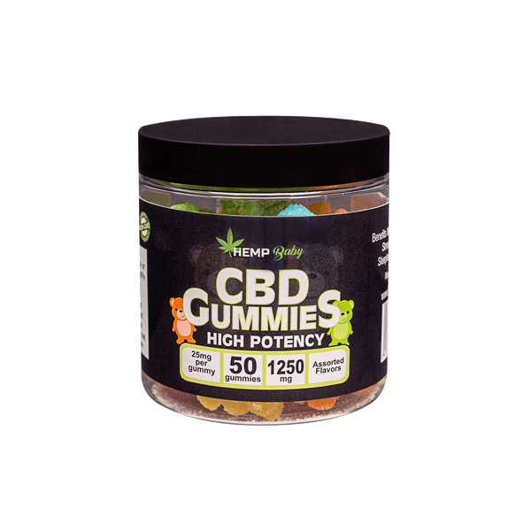 CBD High Potency Gummies 50ct - HempBaby