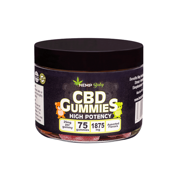 CBD High Potency Gummies 75ct - HempBaby