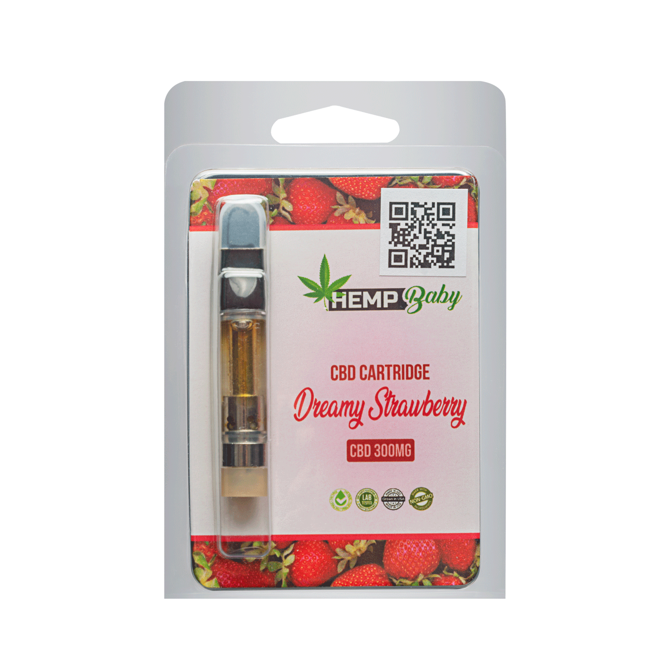 Dreamy Strawberry CBD Pre Filled Cartridges 300mg - HempBaby