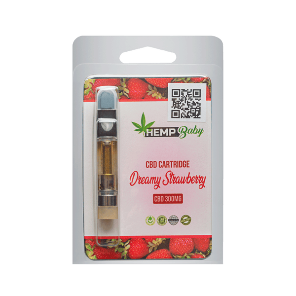 Dreamy Strawberry CBD Pre Filled Cartridges 300mg - HempBaby