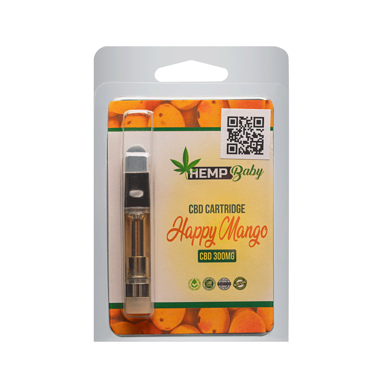Happy Mango CBD Pre Filled Cartridges 300mg - HempBaby